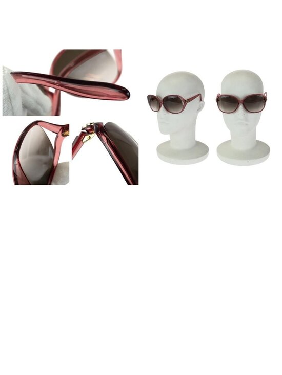 Gucci Brea Heart Pink Brown Gold Acetate Metal S Sunglasses Eyewear main image 8